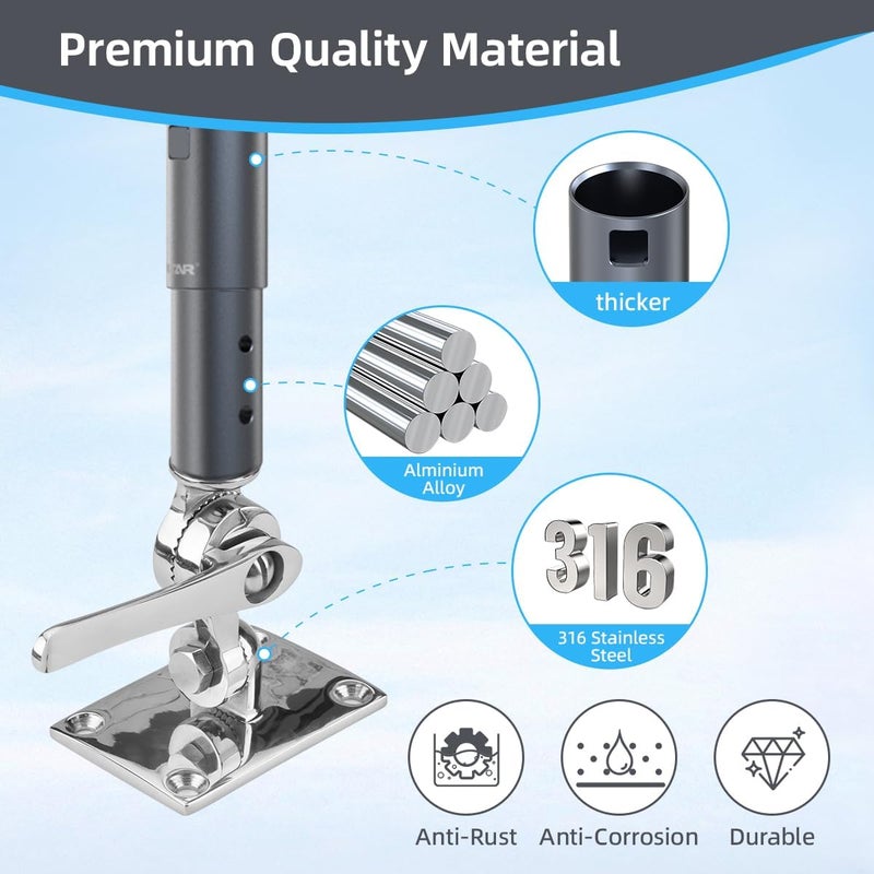 XTAR Starlink Marine Mounting Kit - Pipe & Pole Mount Adapter for Yacht, Ship, RV Satellite Internet - Image 3